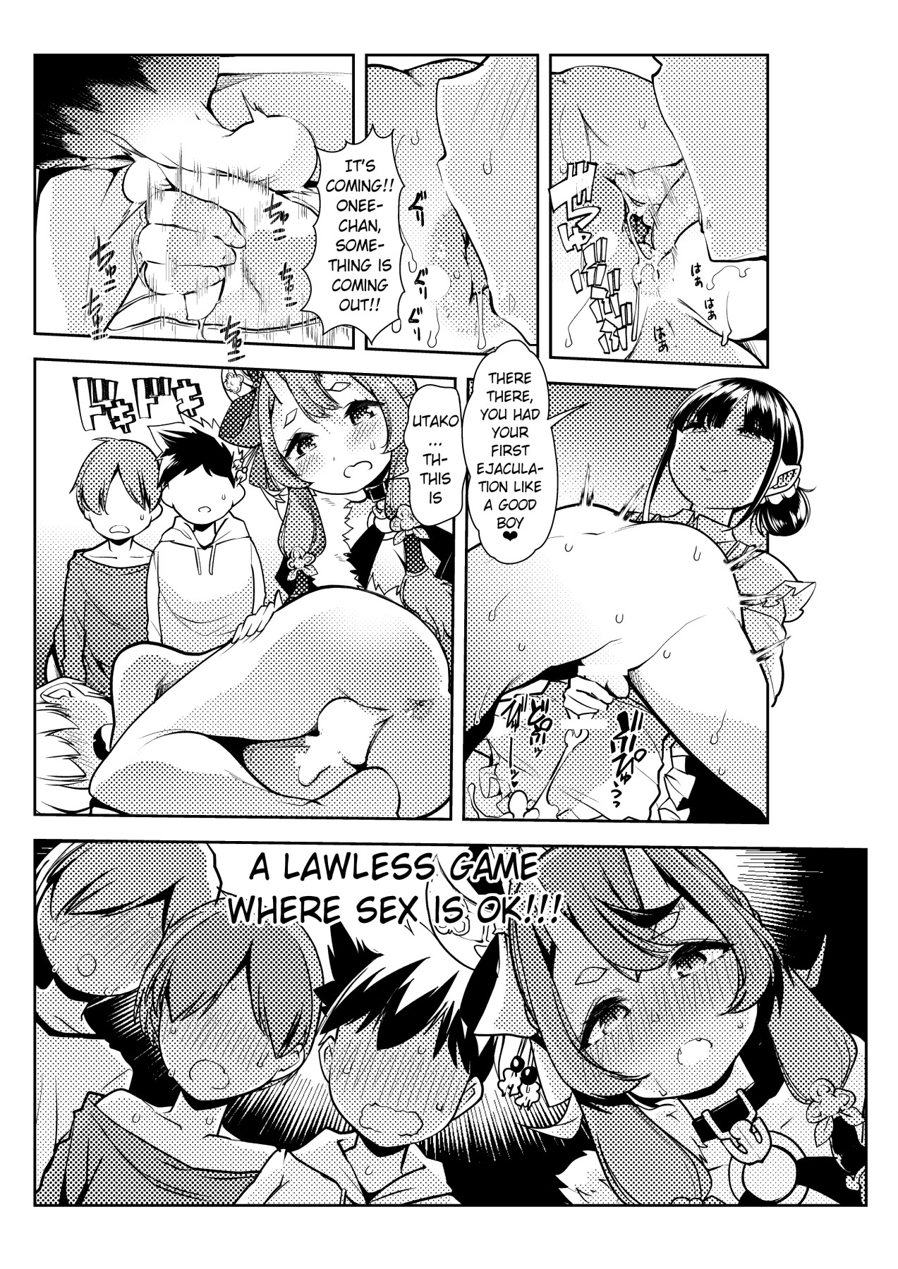 hentai manga Rindou Mikoto and Suzuka Utako\'s King Game between Shotas and Bad Adults